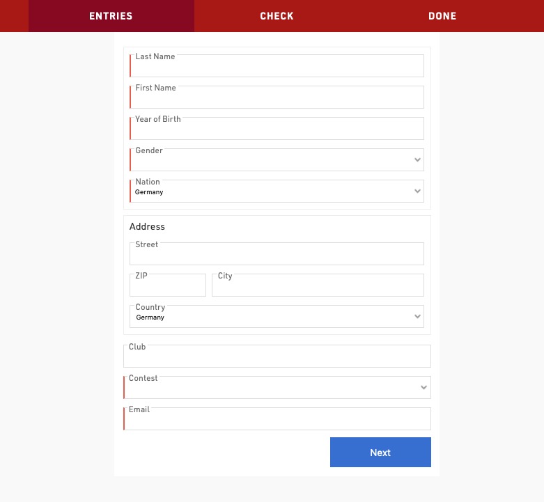 Race Result registration platform